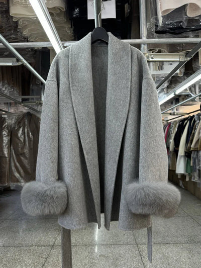 Brit & Boho™ | Alessia Fur Trench Coat