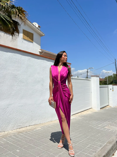 IVANA | Dress with Tie-Front Neckline