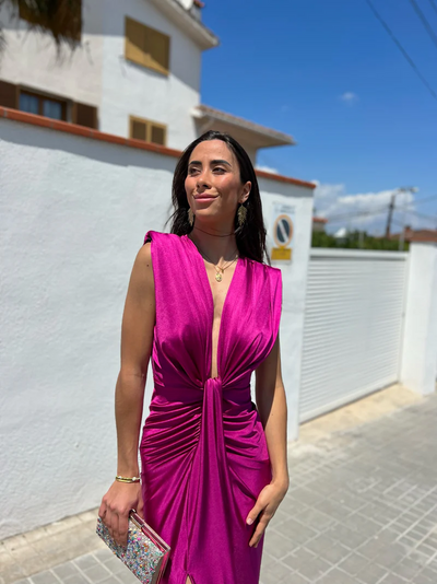 IVANA | Dress with Tie-Front Neckline