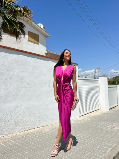 IVANA | Dress with Tie-Front Neckline