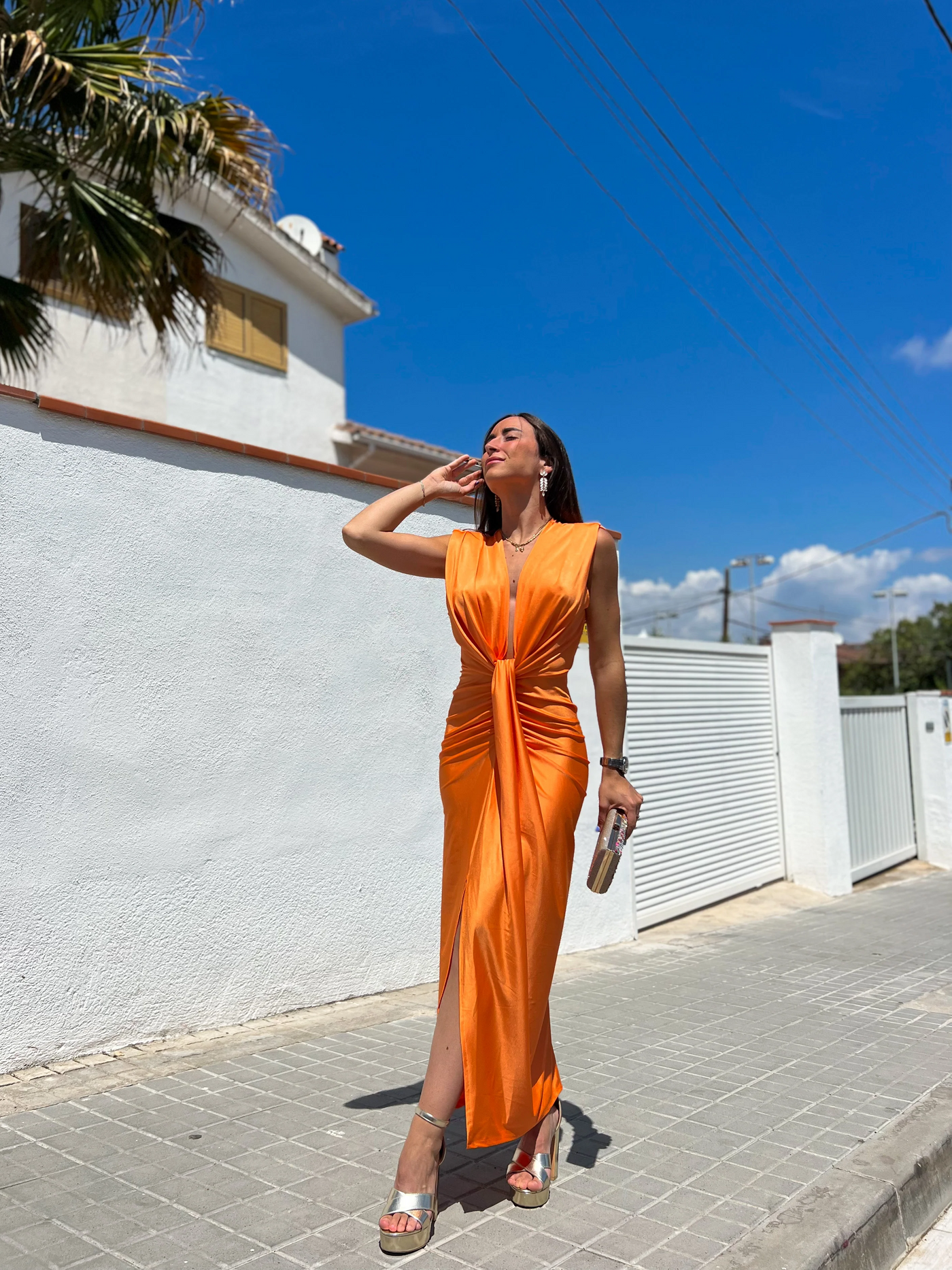 IVANA | Dress with Tie-Front Neckline