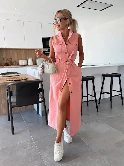Viki| Maxi Denim Dress