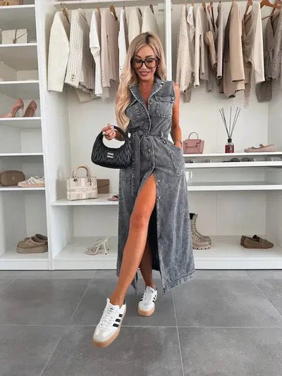 Viki| Maxi Denim Dress