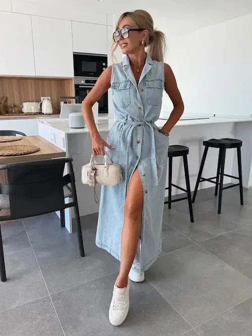 Viki| Maxi Denim Dress