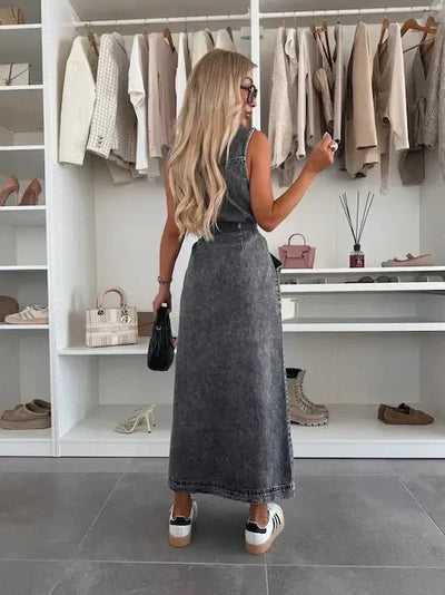 Viki| Maxi Denim Dress
