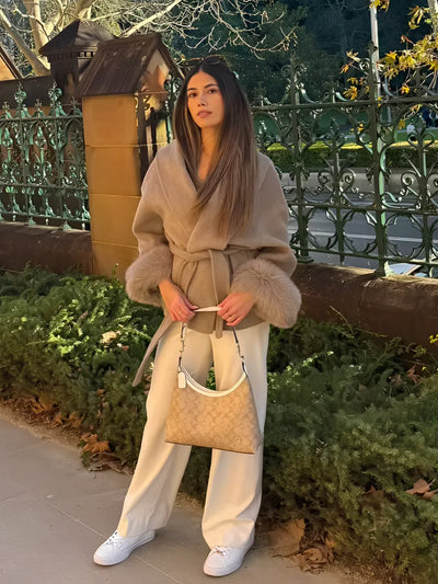 ELEGANT LACE-UP COAT