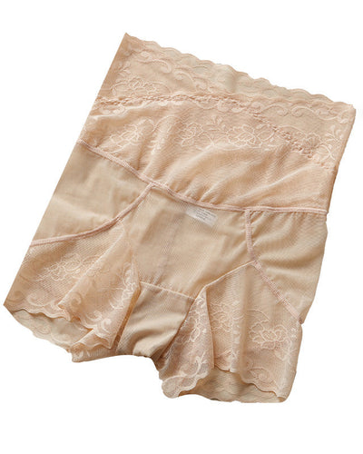 Legging taille haute en soie de mûrier et dentelle sans coutures