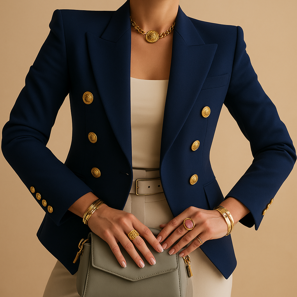 Elegant long blazer for women | Lavina