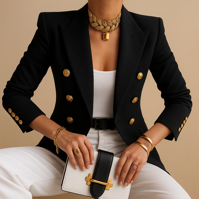 Elegant long blazer for women | Lavina