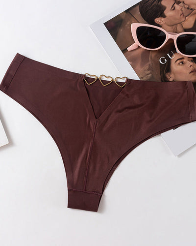 Naadloze T-vormige slip in nude-stijl van Ice Silk