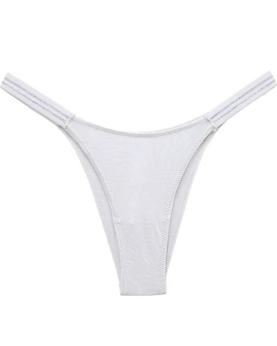 Female Glossy Dazzing Stripe T-back Underwear