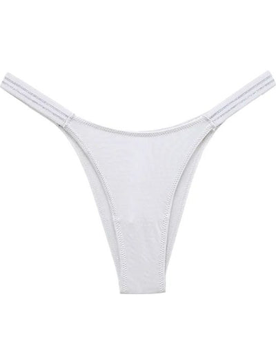 Female Glossy Dazzing Stripe T-back Underwear