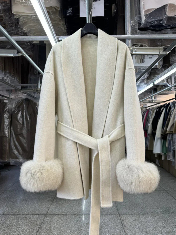 Brit & Boho™ | Alessia Fur Trench Coat