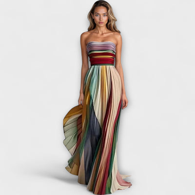 Viki | Colorful sleeveless dress- Robe sans manches colorée