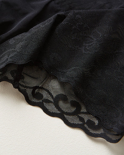 Legging taille haute en soie de mûrier et dentelle sans coutures
