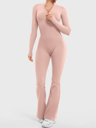 Yeoreo Belle Long Sleeve Zipper Flared Jumpsuit