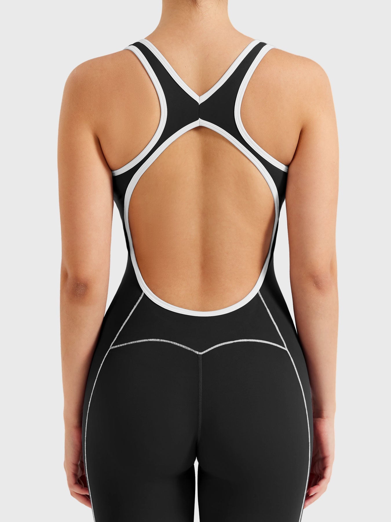 Yeoreo Antonia Contrast Trim Flared Jumpsuit