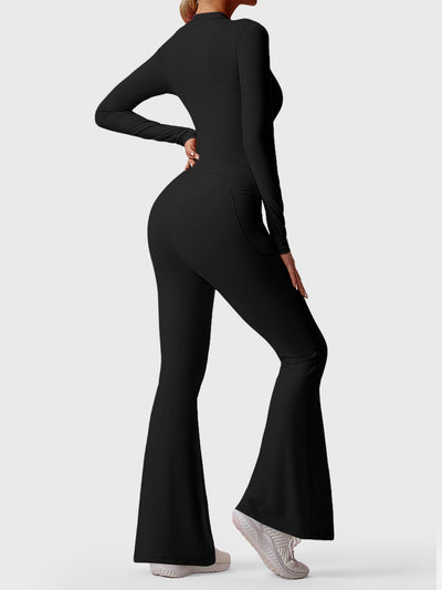 Yeoreo Hope Long Sleeve Zipper Flared Jumpsuit