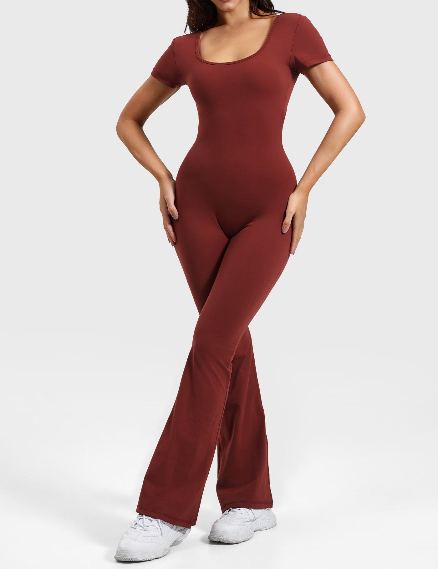 Yeoreo Lizvette Short Sleeves Flared Jumpsuit