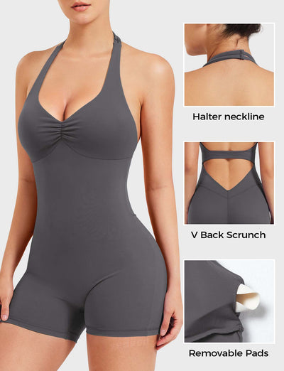 Yeoreo Joceline Backless Halter Romper