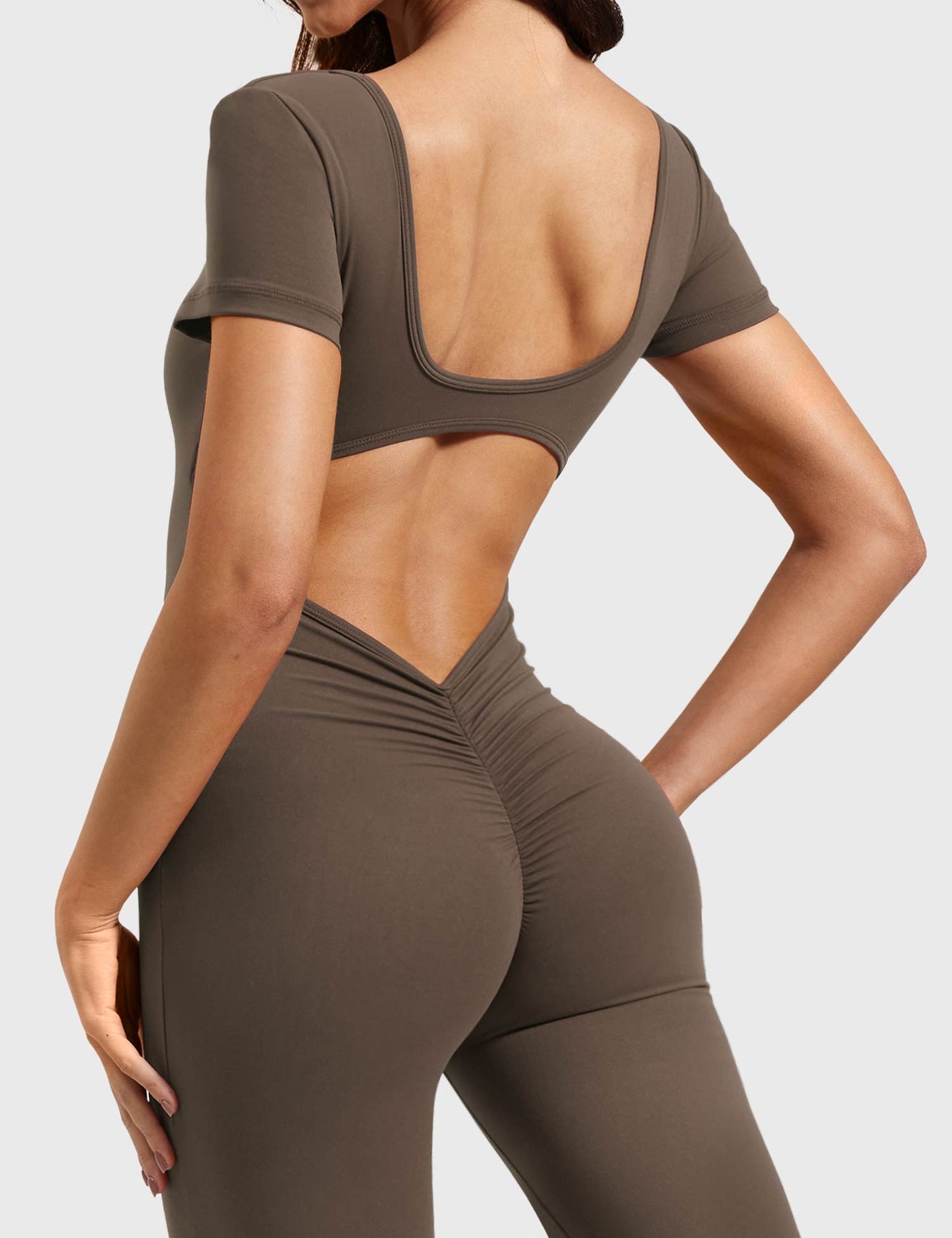 Yeoreo Lizvette Short Sleeves Flared Jumpsuit