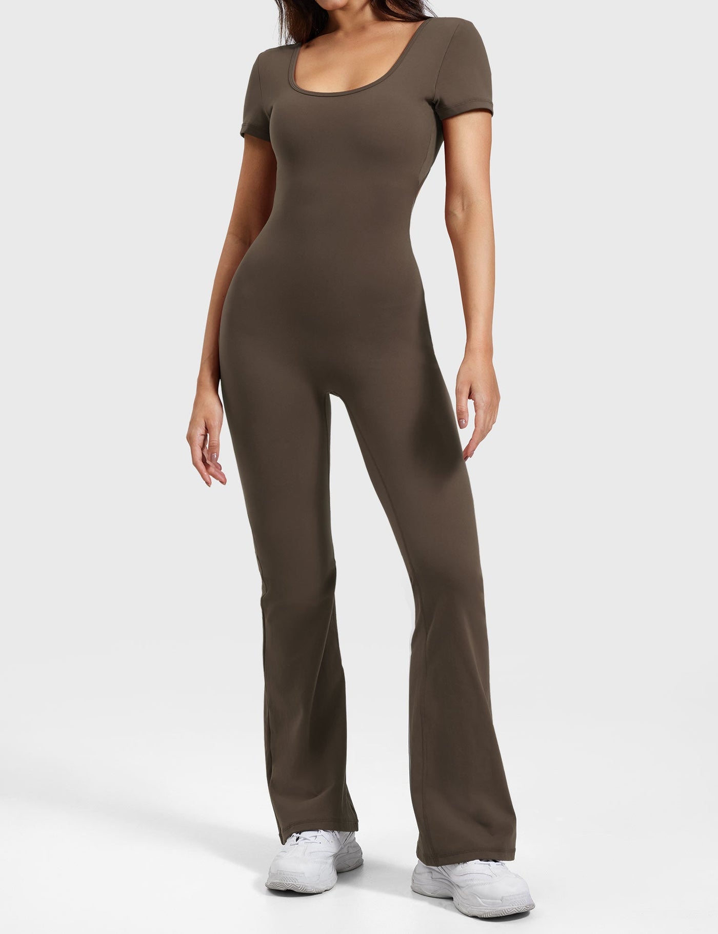 Yeoreo Lizvette Short Sleeves Flared Jumpsuit