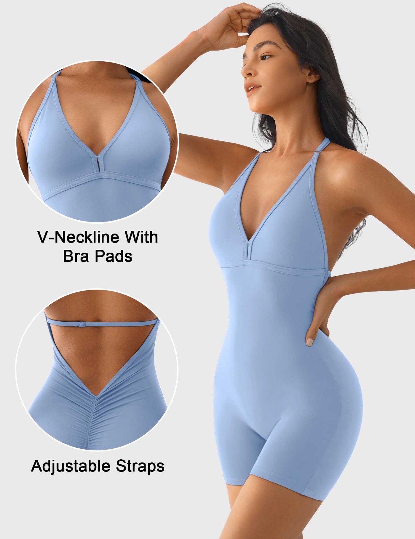 Yeoreo Taylor V Neck Backless Romper