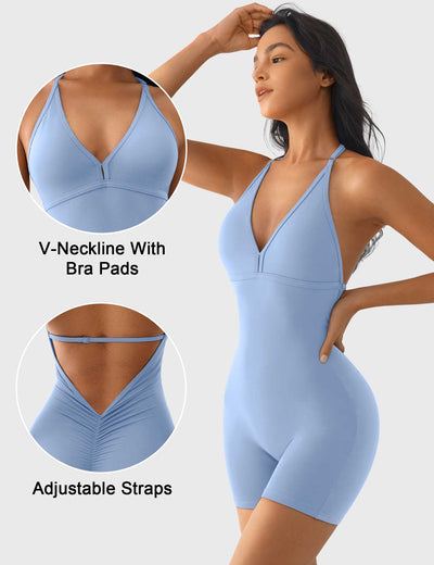 Yeoreo Taylor V Neck Backless Romper