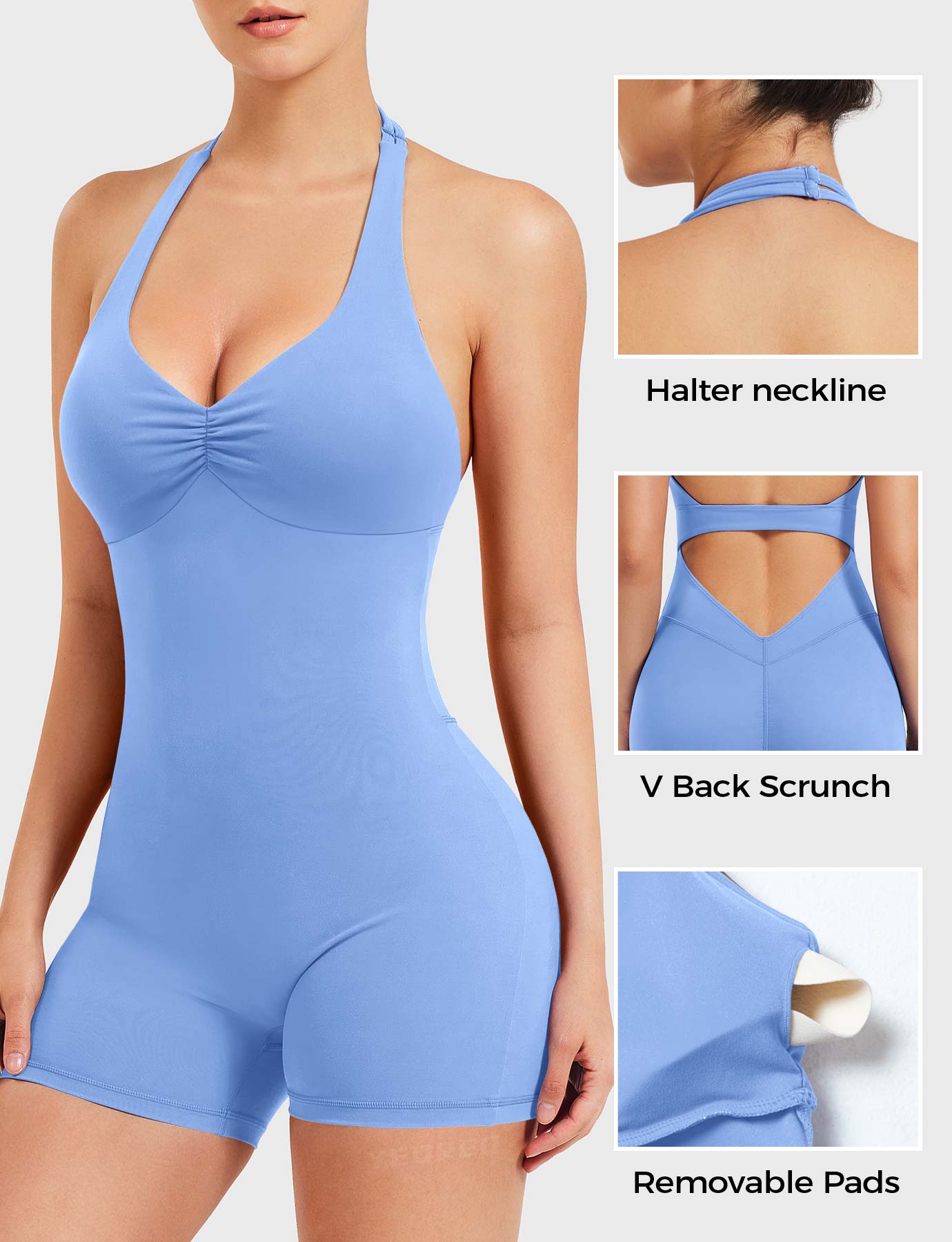 Yeoreo Joceline Backless Halter Romper