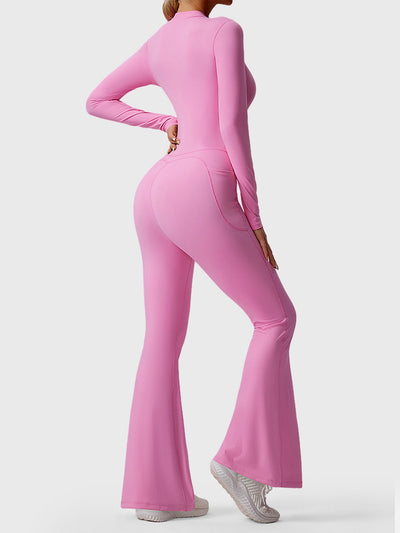 Yeoreo Hope Long Sleeve Zipper Flared Jumpsuit