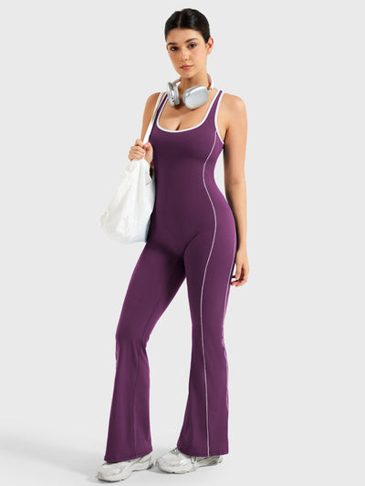 Yeoreo Antonia Contrast Trim Flared Jumpsuit