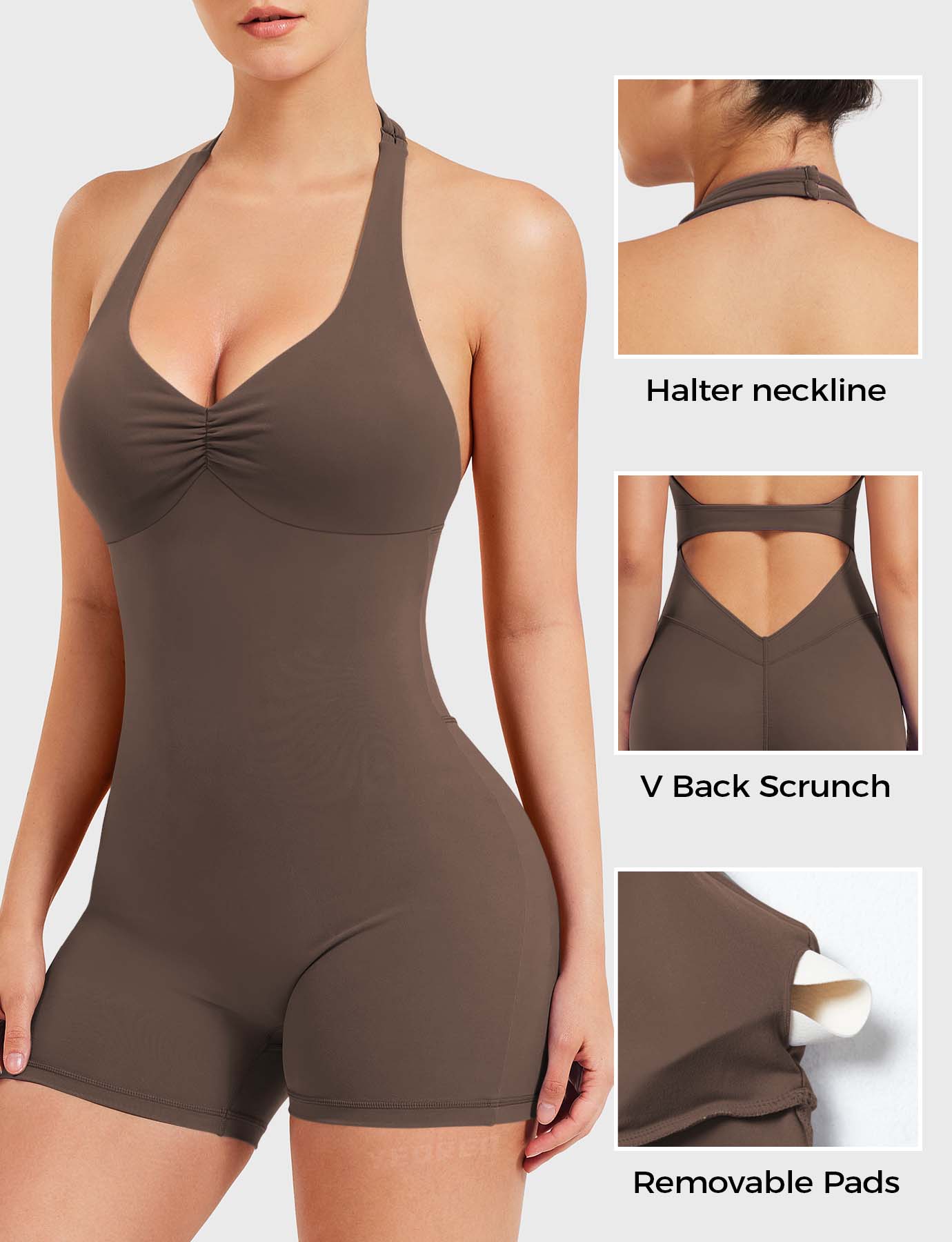 Yeoreo Joceline Backless Halter Romper