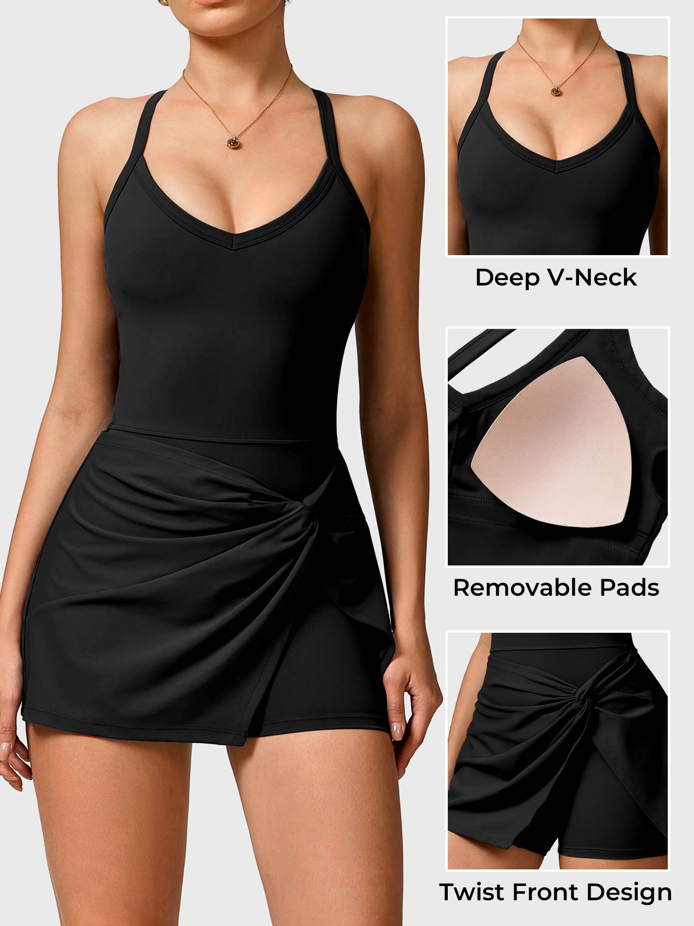 Yeoreo Daisey Twist Front Tennis Dress