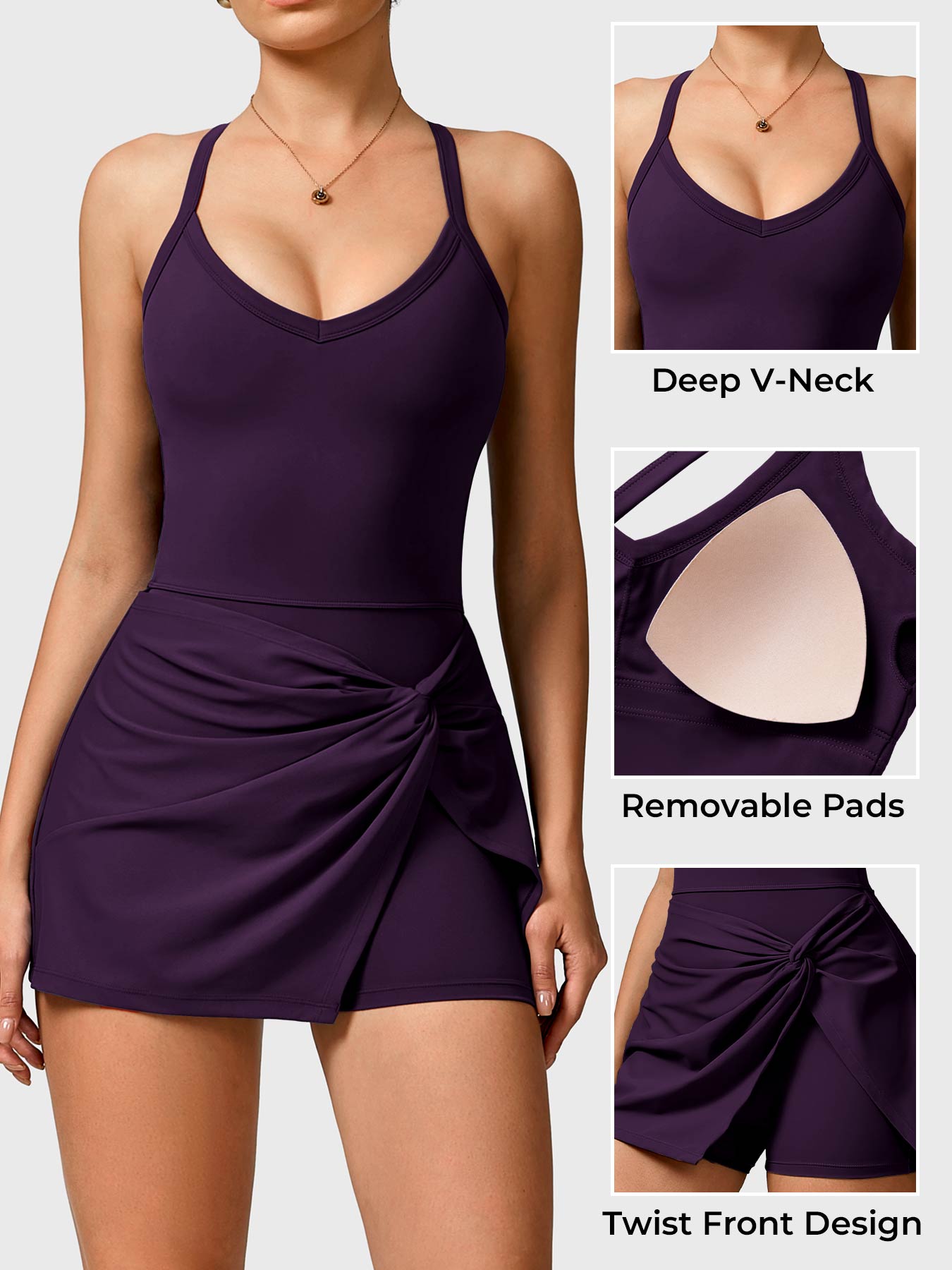 Yeoreo Daisey Twist Front Tennis Dress