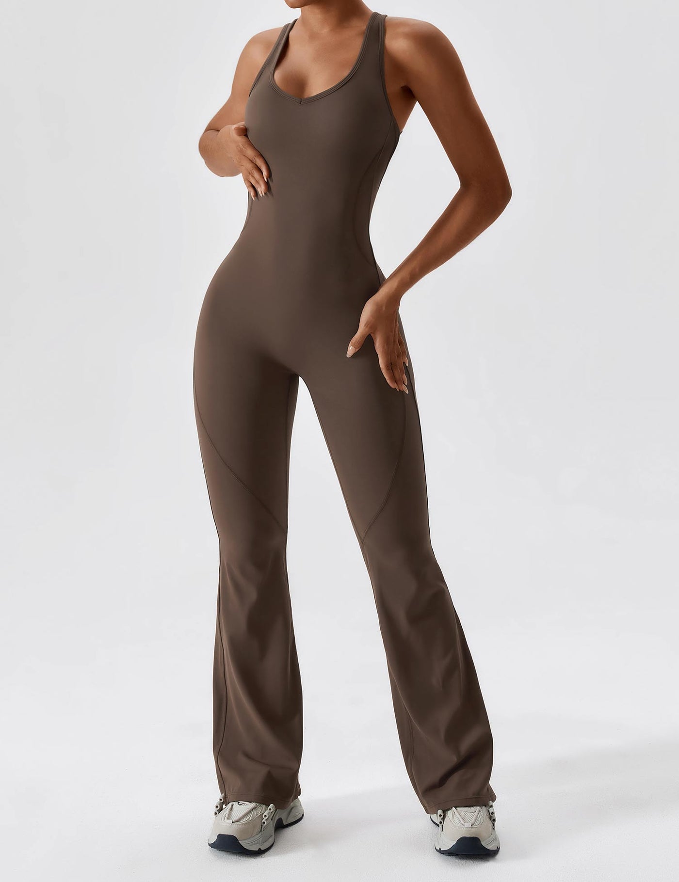 Yeoreo Open Back Flared Jumpsuit