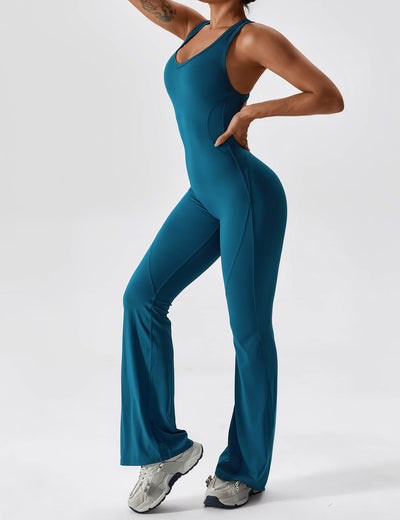 Yeoreo Open Back Flared Jumpsuit