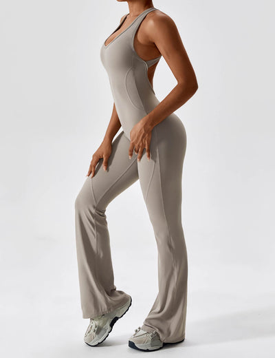 Yeoreo Open Back Flared Jumpsuit