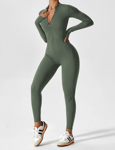Yeoreo Long Sleeve/ Short Sleeve Zipper Jumpsuit