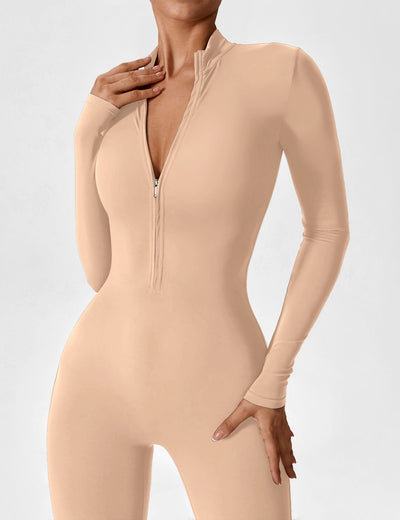 Yeoreo Long Sleeve/ Short Sleeve Zipper Jumpsuit