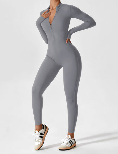 Yeoreo Long Sleeve/ Short Sleeve Zipper Jumpsuit