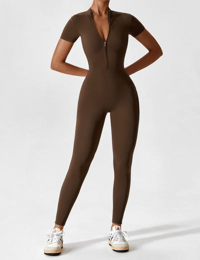 Yeoreo Long Sleeve/ Short Sleeve Zipper Jumpsuit
