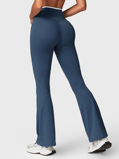 Yeoreo Alberta Contrast Trim Flare Leggings