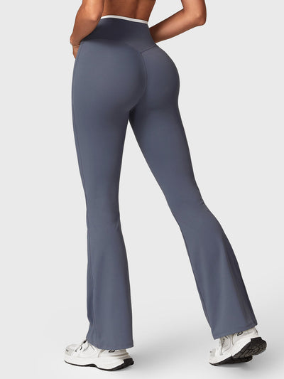 Yeoreo Alberta Contrast Trim Flare Leggings