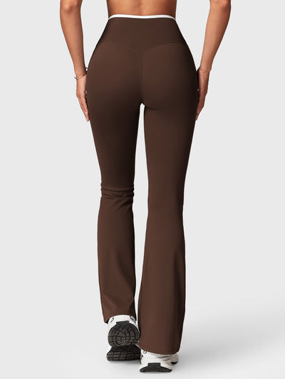 Yeoreo Alberta Contrast Trim Flare Leggings