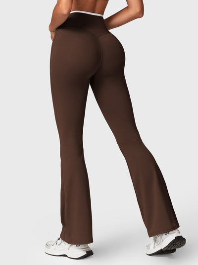 Yeoreo Alberta Contrast Trim Flare Leggings