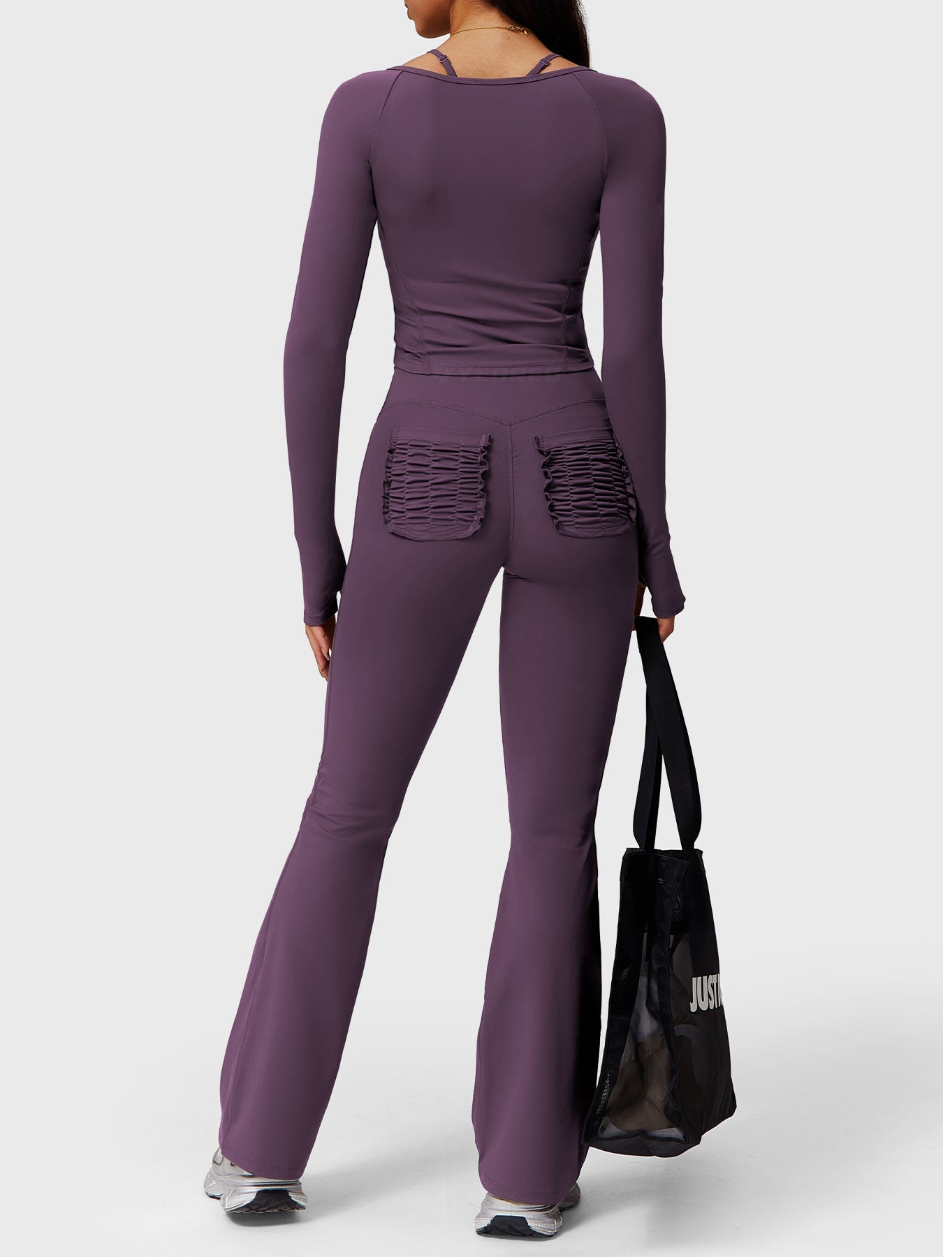 Yeoreo Roselia Ruffle Pocket Flare Leggings