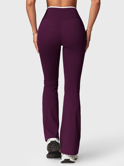 Yeoreo Alberta Contrast Trim Flare Leggings