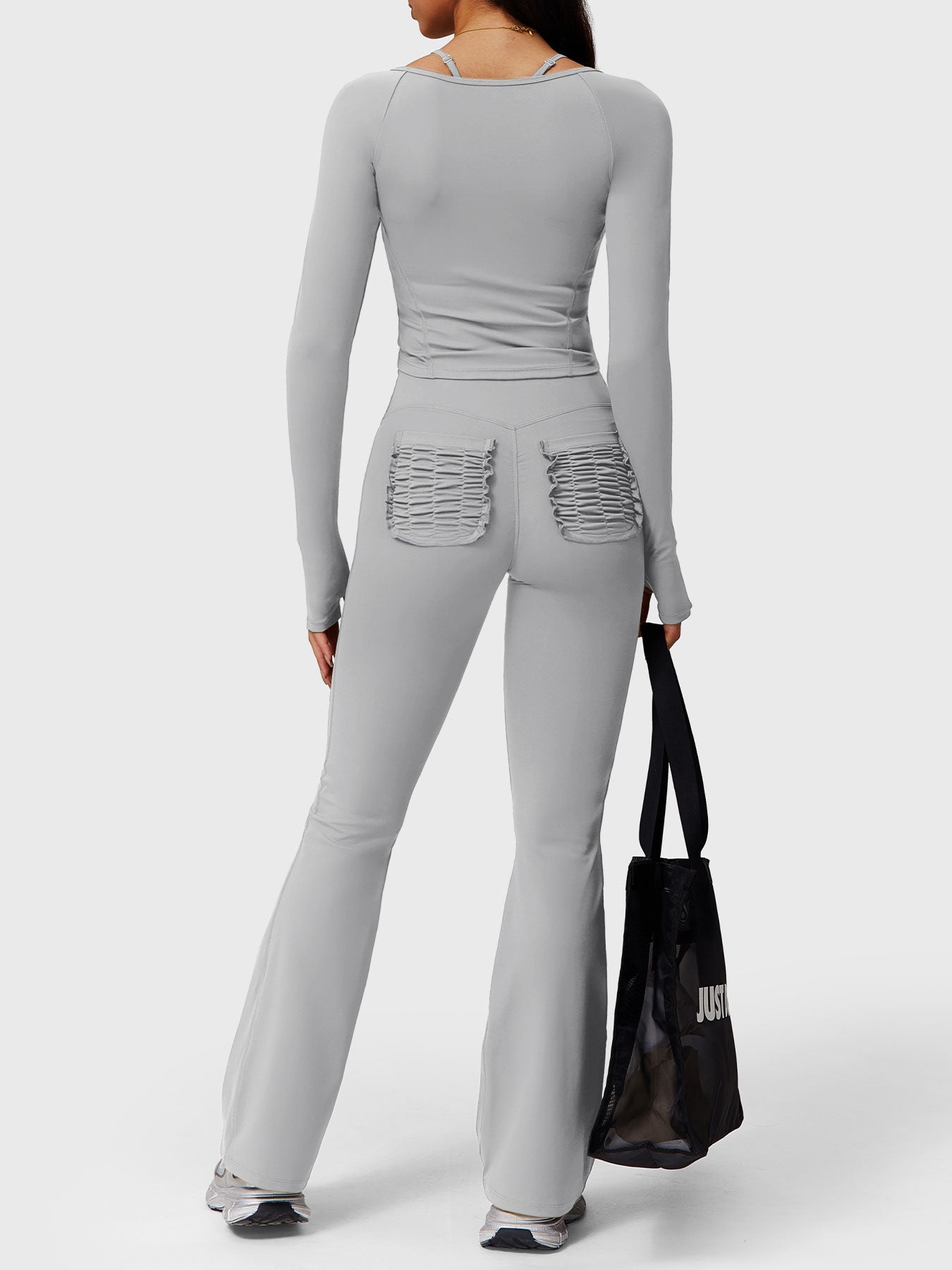 Yeoreo Roselia Ruffle Pocket Flare Leggings