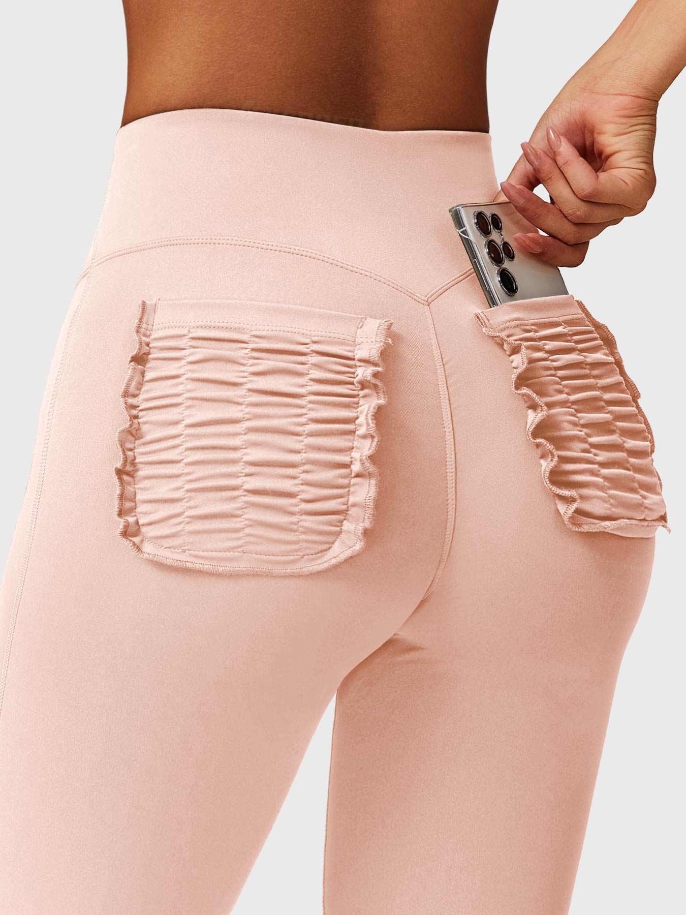 Yeoreo Roselia Ruffle Pocket Flare Leggings