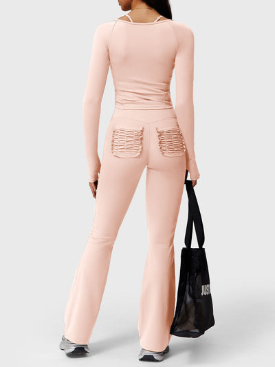 Yeoreo Roselia Ruffle Pocket Flare Leggings